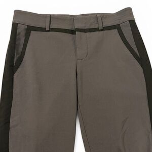 Vince Tuxedo Stripe Womens Tailored Pants Size 0 Charcoal Gray Quiet Luxury